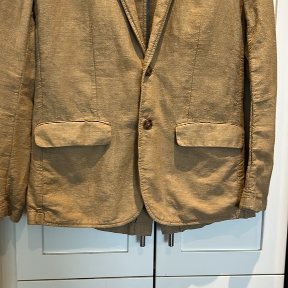 GAP Linen Blend Tan 2 Button Classic 
Lightweight Blazer Women Size XS - Picture 4 of 15